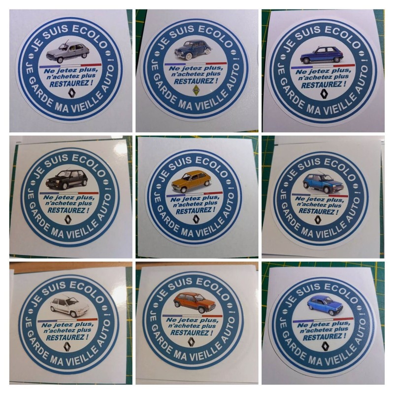 Autocollant Renault Je Suis Ã©Colo Je Garde Ma Vieille Auto