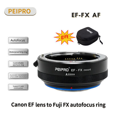 PEIPRO EF-FX AF Lens Adapter for Canon EF Lens to Fuji X X-H1 X-S10 X-pro 1/2/3