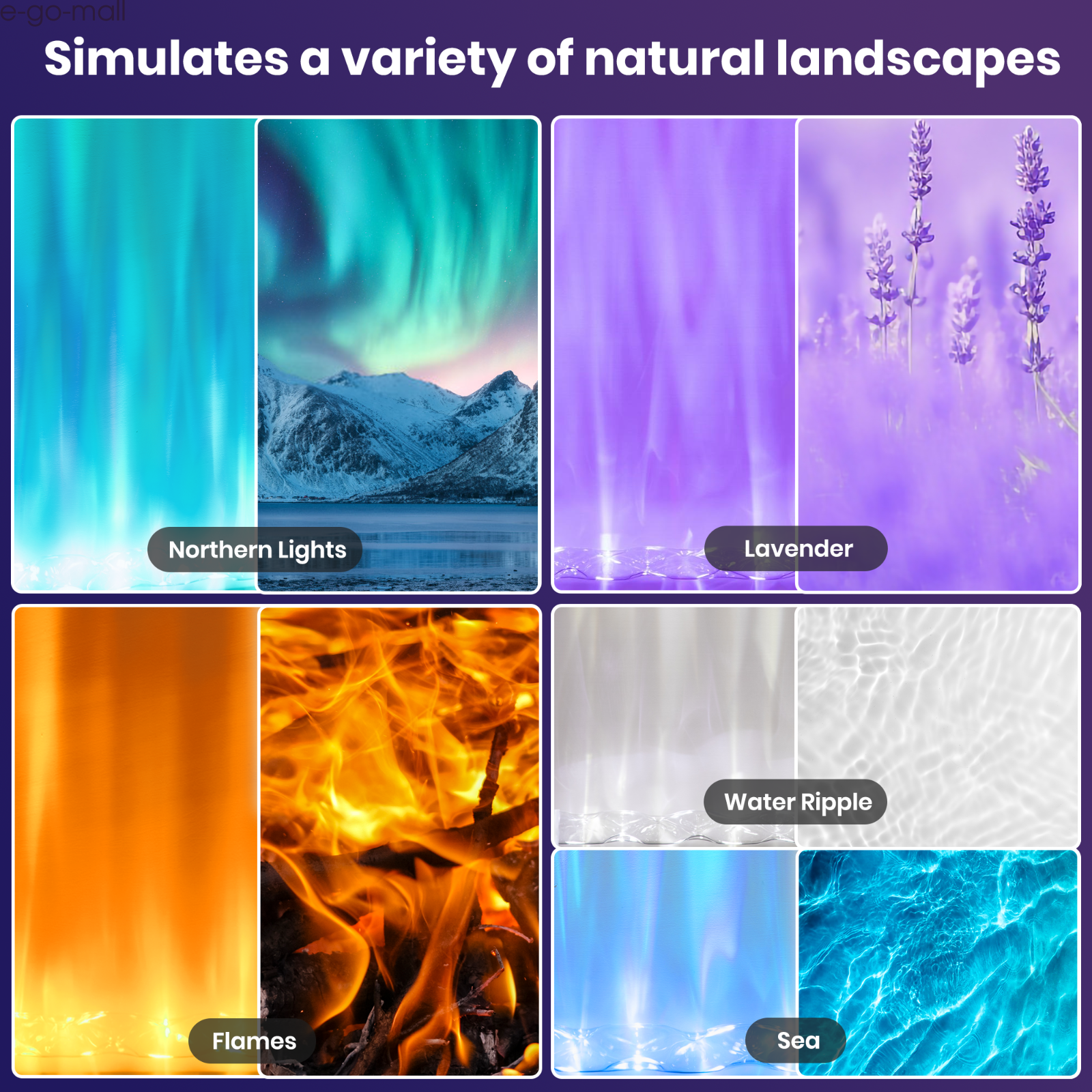 33/39in RGBW Ocean Wave Light Colorful Water Ripple Light Projector Music Sync