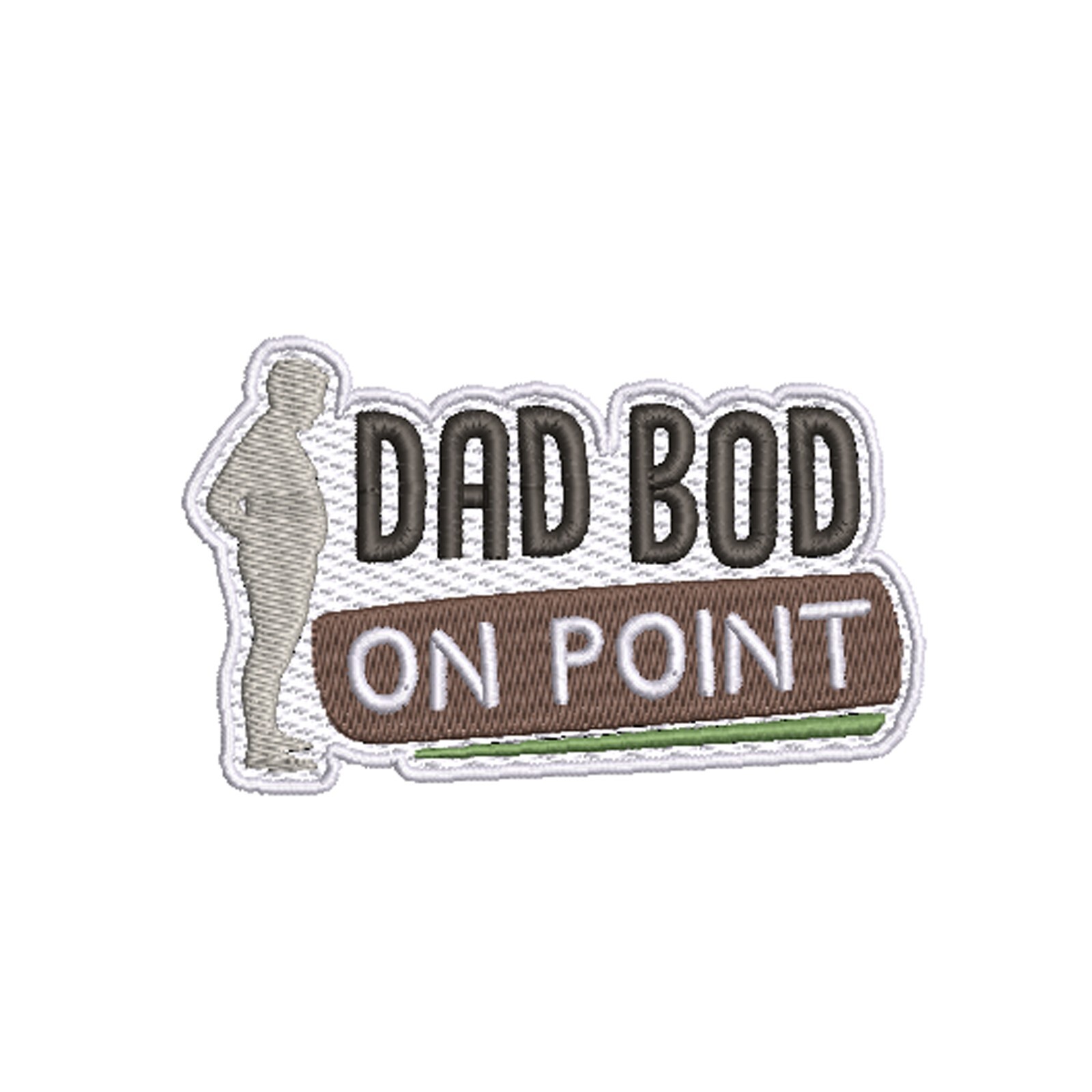 Dad Bod on Point Patch Embroidered Iron-on/Sew-on Applique Vest Jacket Clothing