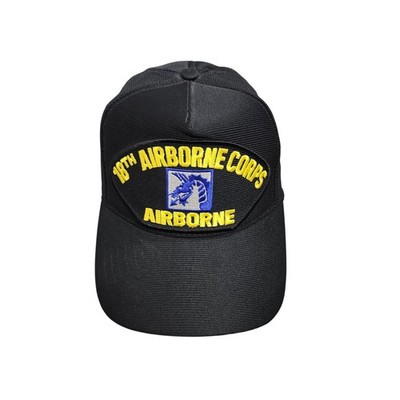 Hat Cap Snap Back Mens One Size Black 18th Airborne Corps Army