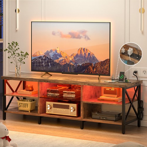 For 65/70/75 " Tv Gaming Entertainment Center With Charging 