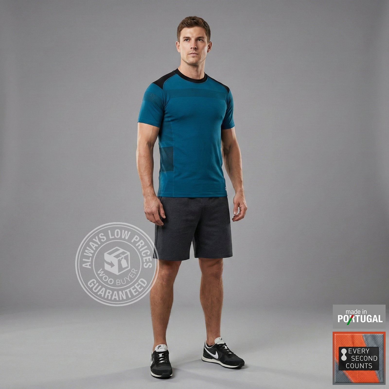 ESC Circuit / Mens Tech T-Shirt Gym Sports Training Ultra Lightweight Lyons Blue