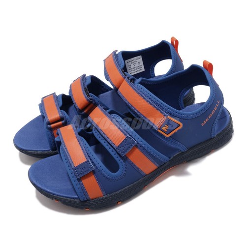 

Детские дошкольные сандалии Merrell M-Hydro Creek с синими оранжевыми ремешками MK262388, Синий, M-hydro Creek