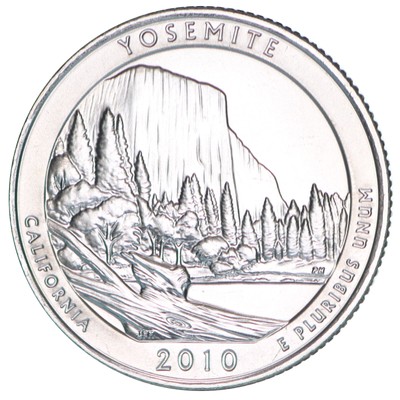 2010 D Parks Quarter Yosemite ATB America the Beautiful Satin Finish