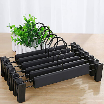 10-80 Strong Pants Hanger Adjustable Clip Nonslip For Trouser Skirt Dress Slacks