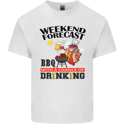 BBQ Weekend Forecast BBQing Alcohol Beer Mens Light Cotton T-Shirt