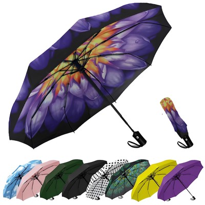Windproof Travel Compact Umbrella-Automatic Umbrellas for Rain-Compact Foldin...
