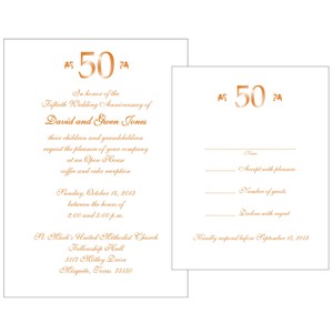Anniversary Invitations With Response Cards 4