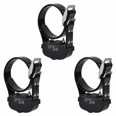 3 Dog bark shock collar electric fence system remote waterproof wireless fencing