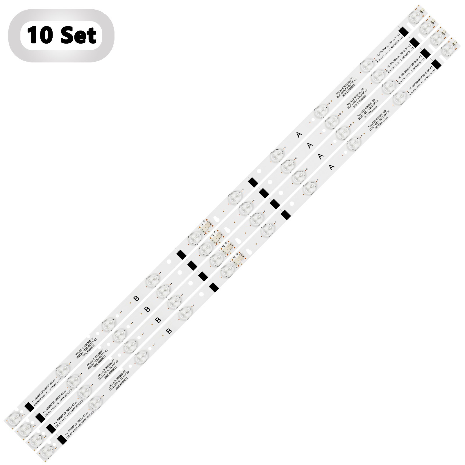 10set LED Backlight Strip For HL-00400A28-1001S ZDCX40D10-ZC14F-02