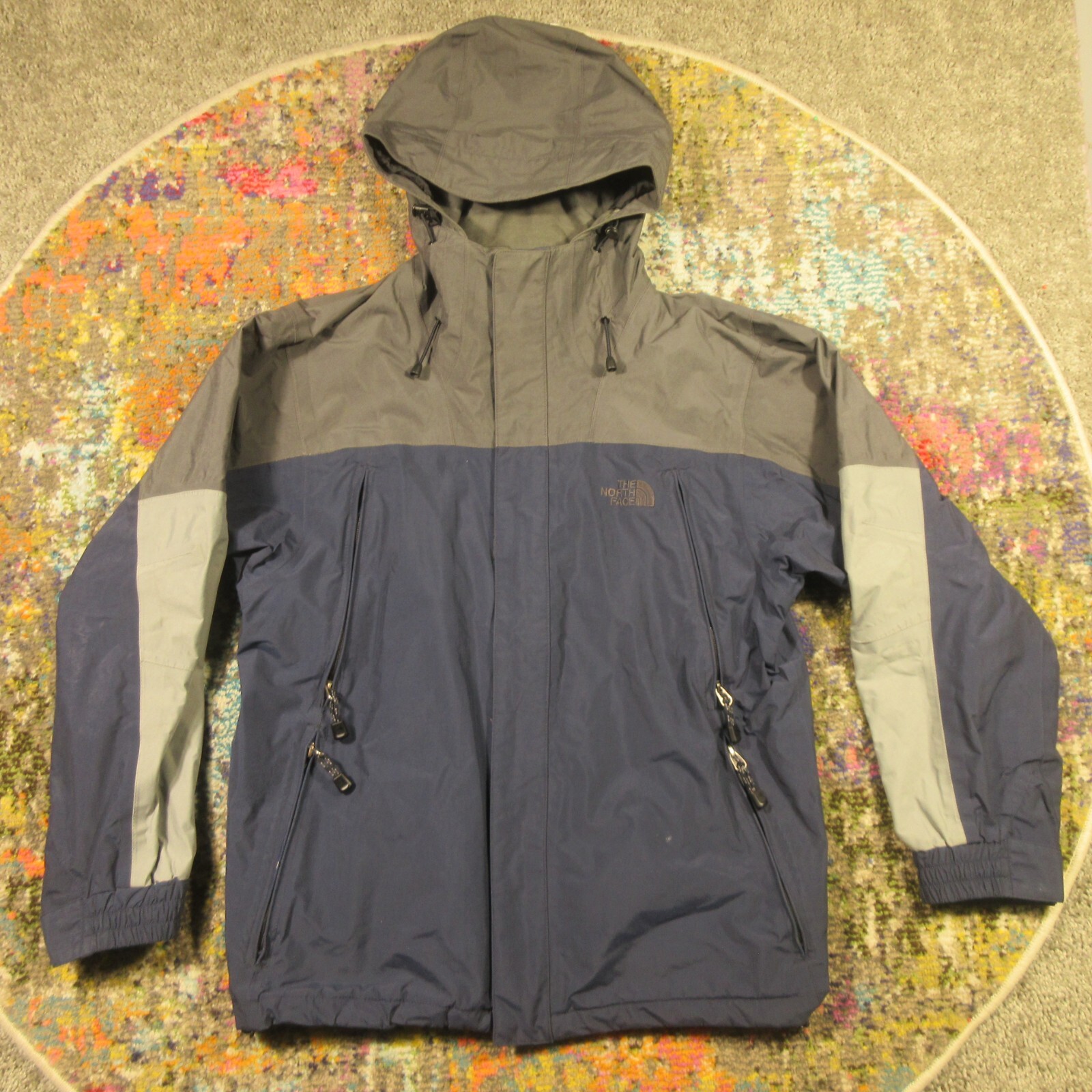 The North Face Hyvent Jacket Men S Blue Hooded Waterproof