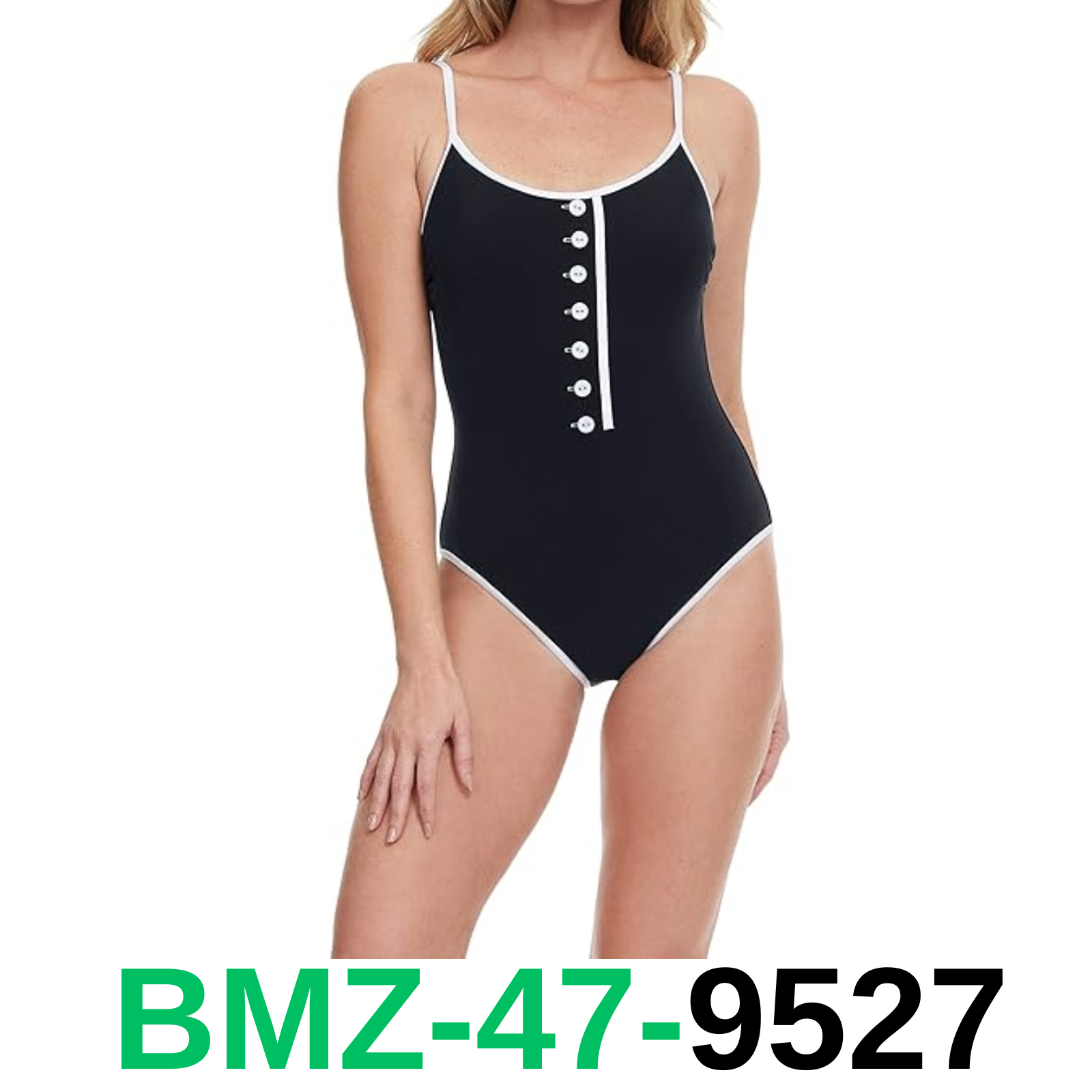 Gottex Women's Standard Sail to Sunsets Square Neck One Piece, Black/White, 12