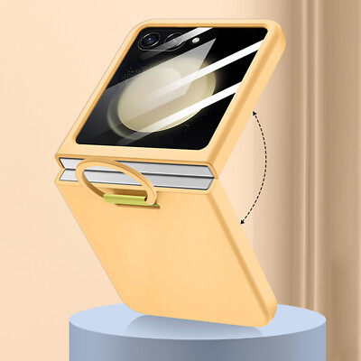 For Samsung Galaxy Z Flip5 5G Slim Shockproof Screen Protector with Ring Case 