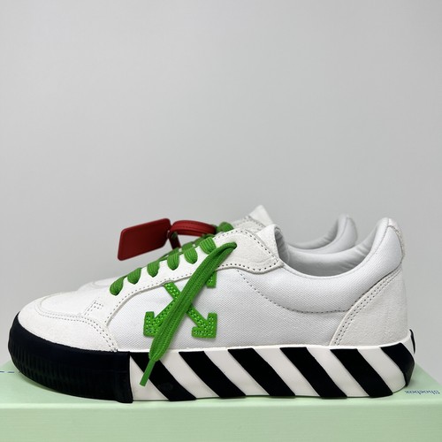 Pre-owned Off-white Vulcanized Men's Sneakers Size 40 Eu / 7 Us White Black Green