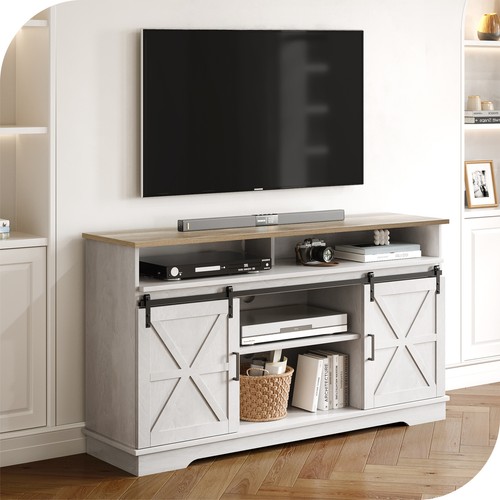 Cabinet For 65'' Tv With Sliding Barn Doors Cabinet Sideboar