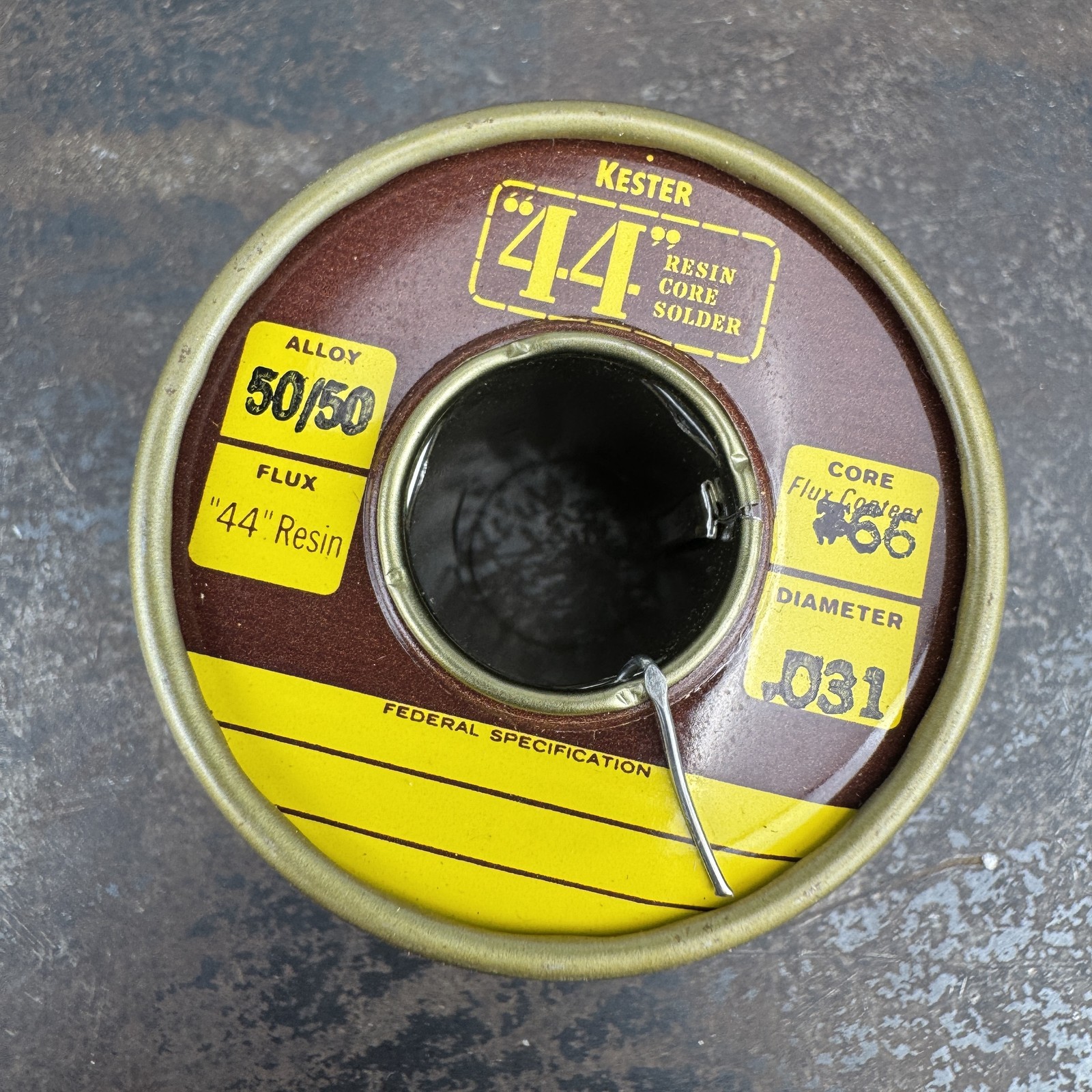 KESTER 44 Resin Core Solder w/ Metal Spool - .031
