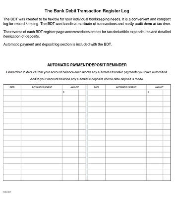 2 NEW BDT LARGE PROFESSIONAL DESK CHECKBOOK TRANSACTION REGISTER TAX RECORD LOG