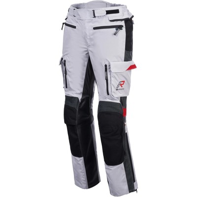 Rukka Herren Motorrad Hose Gr. 50 Madagasca-R GTX GoreTex hellgrau-schwarz-rot