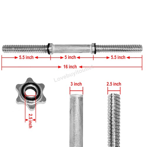 2 Pack Adjustable Dumbbell Handle Straight Barbell Arm Blaster for 1" Holes