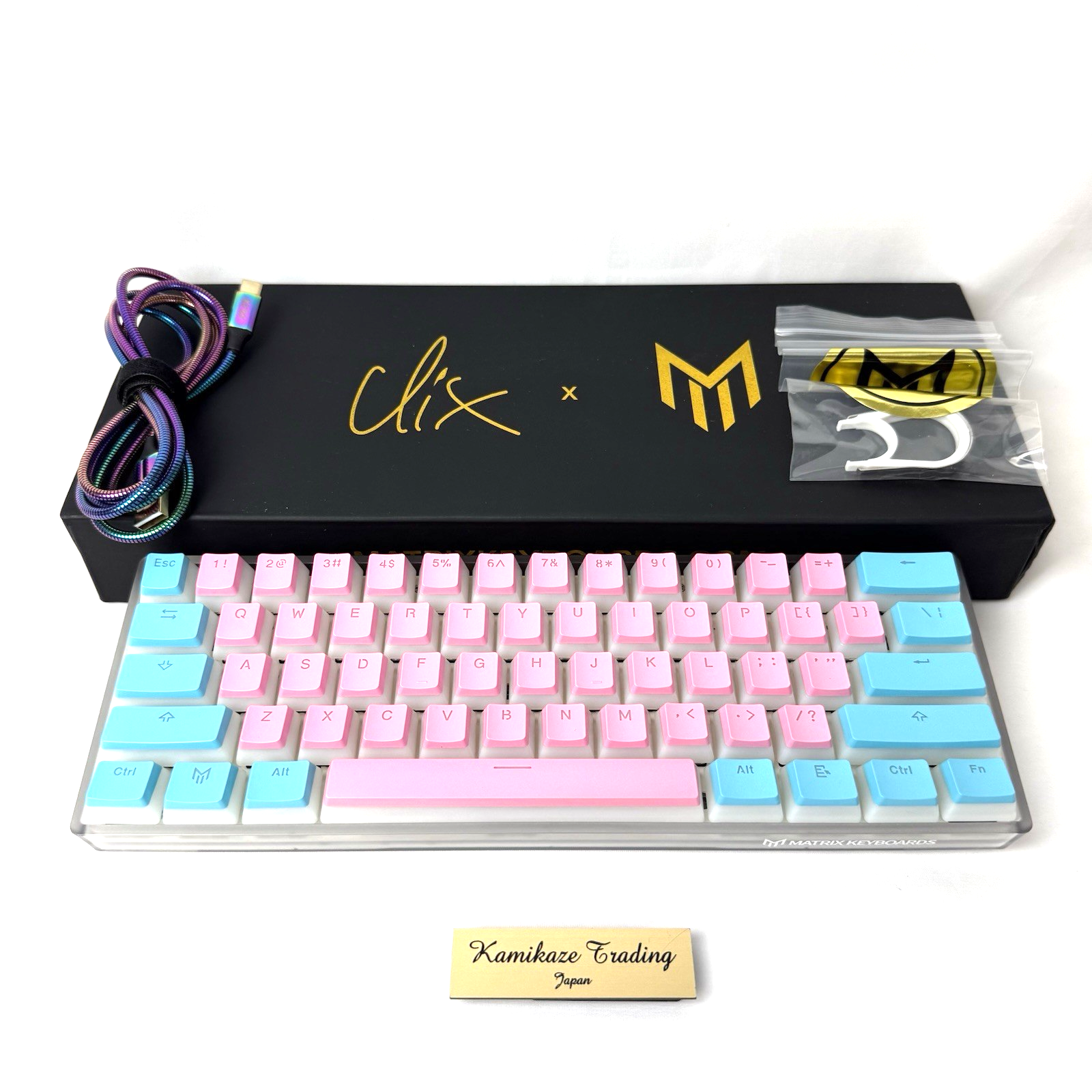 N　clix keyboard Clix x Matrix Official Gaming Keyboard 60% Cotton Candy | eBay