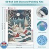 MEIYUDA Christmas Diamond Painting Kits for Adults, 5D Abstract Christmas Tree Diamond Art Kits for Beginners, DIY Gem Art Crystal Painting for Home Wall Decor and Present 12x16inch