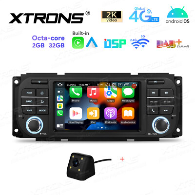 CAM+ 5'' Android 13 Car Stereo GPS Radio Navi CarPlay For Jeep Dodge Ram Chrysler