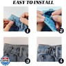 YOOHUA 12 Sets Adjustable Star Button Pant Waist Tightener, Adjustable Waist Buckle Sets No Sew Detachable Decorative Waist Buckles, Jean Buttons Pins for Loose Jeans, Pants, Skirts, Sleeves