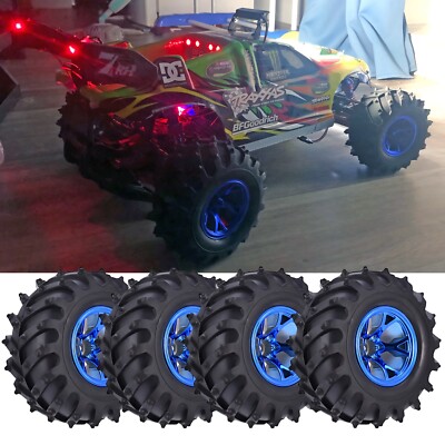 1 10 Rc Offroad Truck Wheels Tires Set 4pcs for Traxxas Rustler eBay
