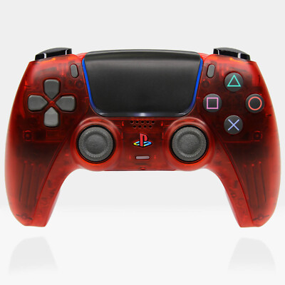 DS4 Red Crystal Killscreen PS5 Controller PlayStation 5 Retro Sony DualSense
