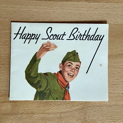 Vintage BSA Happy Scout Birthday Card - Invitation No. 4005