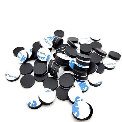 1/2'' Wide x 1/8'' Thick Round Rubber Stick on Feet  Bumper Pads Adhesive Backing