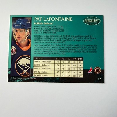 1992 Parkhurst Hockey #12 Pat Lafontaine Emerald Ice