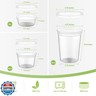 AOZITA 24 Sets Plastic Deli Food Containers With Lids, 8 oz 16oz 32oz Variety pack, Airtight Food Storage Containers, Freezer/Dishwasher/Microwave Safe, Soup Containers For Takeout Food Storage