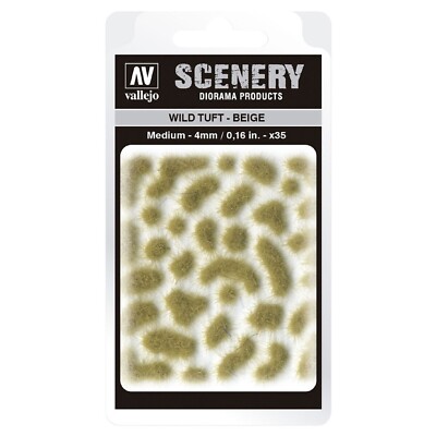 WILD TUFT: BEIGE: MEDIUM Acrylicos Vallejo Scenery Diorama Products SC408