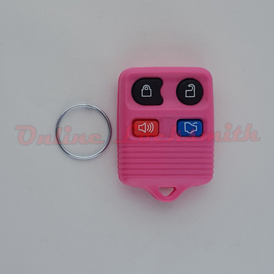 Keyless Entry Remote Alarm Replacement For Ford 4 Buttons DIY Programming Pink