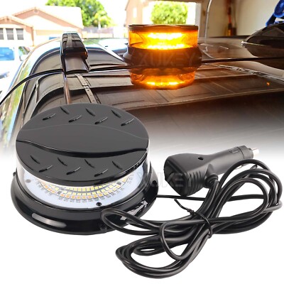 LED Emergency Warning Light Car Auto Amber Lamp Magnetic Flashing Strobe Beacon 