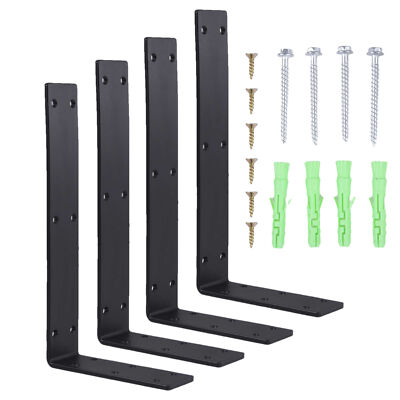 4pcs Heavy Duty Countertop Brackets L Shelf & Blind Shelf Support Shelf Brackets