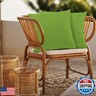 idee-home Outdoor Pillows with Inserts Included, Patio Outside Square Pillows Waterproof Set of 2, 18 x 18 inch Green