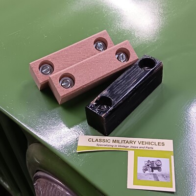 Willys CJ2A Hood Block Set of 2. Durable Composite Material Weather Resistant.