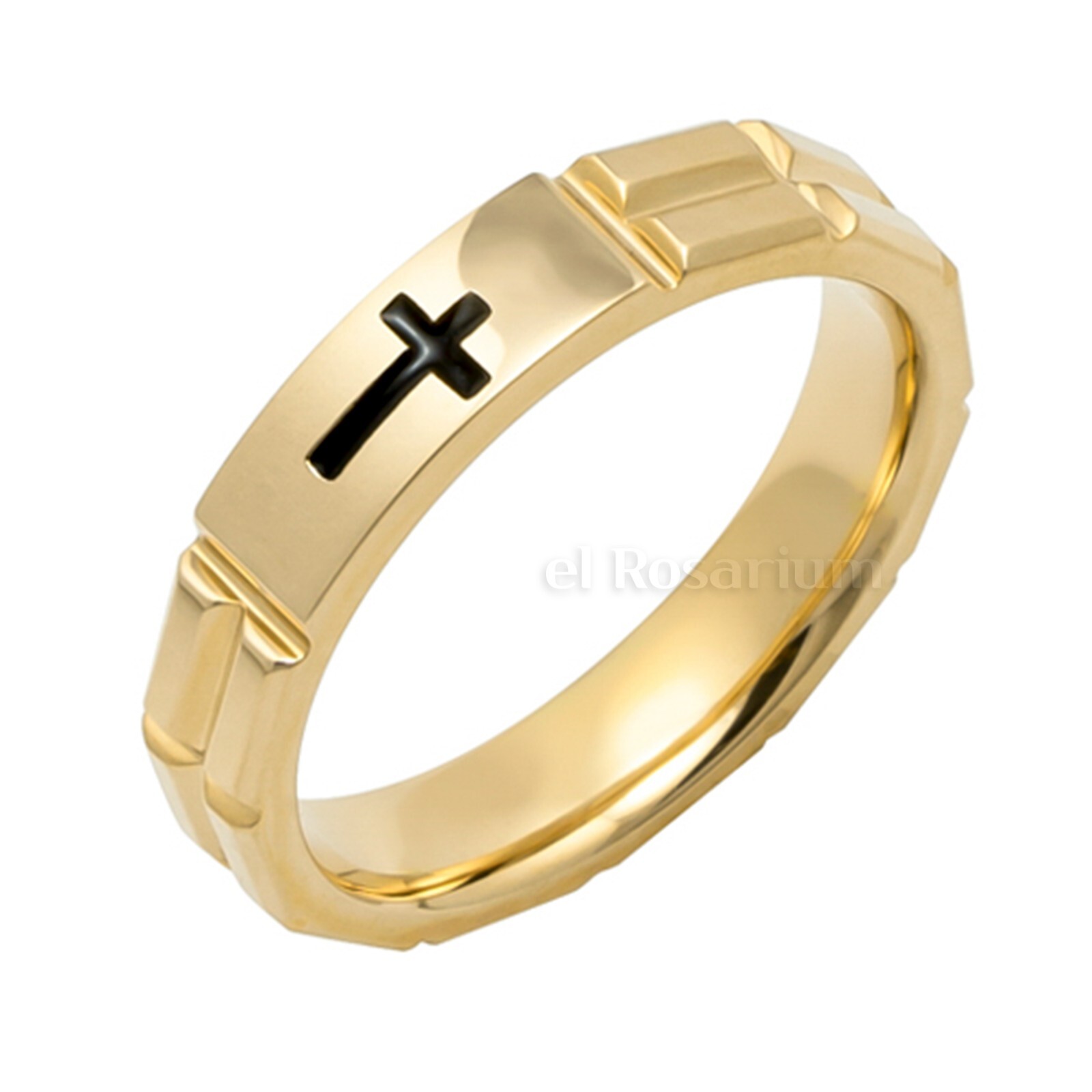 Rosary Ring K180 14K Real Solid Gold Catholic Christian Ring