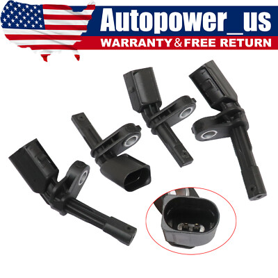 4pcs ABS Wheel Speed Sensor Front Rear L&R Fits for Audi & Volkswagen
