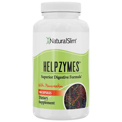 NaturalSlim Helpzymes Superior Digestive Formula - Digestive Enzymes Capsules