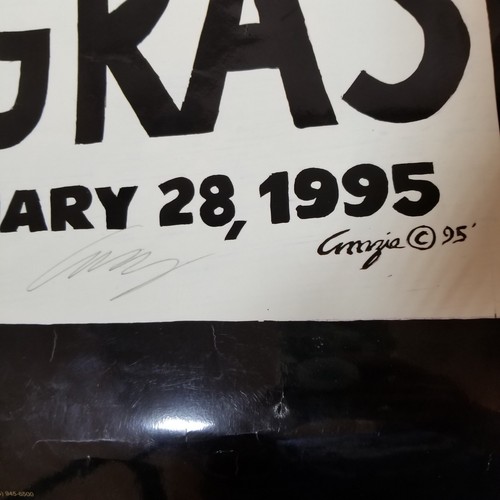 1995 Music New Orleans Mardi Gras Poster Amzie Adams Signed & Limited #481