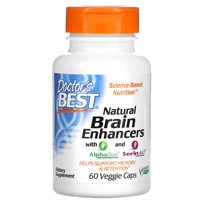 Doctor s Best Natural Brain Enhancers 60 растительных капсул без глютена, веганский