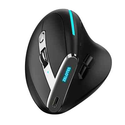 Zelotes F-36 Ergonomic Vertical Wireless Mouse