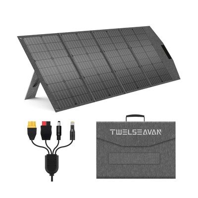 TWELSEAVAN Portable Solar Panel for Power Station, 120W Foldable Solar Charge...
