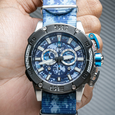 RGMT RGMT BATTLE DRESS SWISS CHRONOGRAPH CAMO BLUE