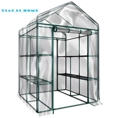 Home-Complete- 2-Tier 8 Shelves - Indoor Outdoor Walk-In Greenhouse