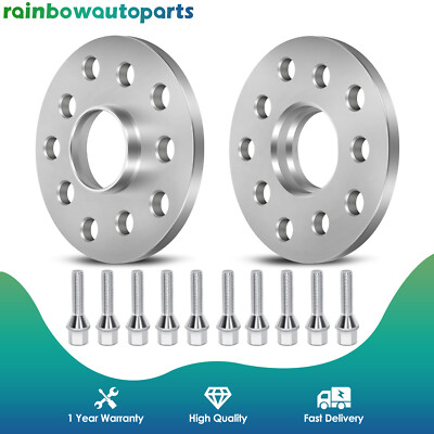 2PC 10mm Hubcentric Wheel Spacers 5x100 & 5x112 for VW Jetta Audi A4 A6 Quattro